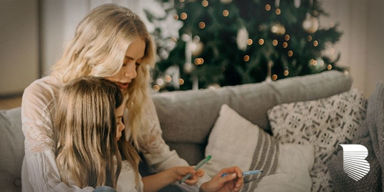 Mom and daughter spending the holidays together